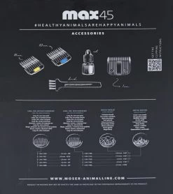 Moser Tondeuse Max 45 -Huisdierbenodigdheden Bevordering 0200294 achterkant
