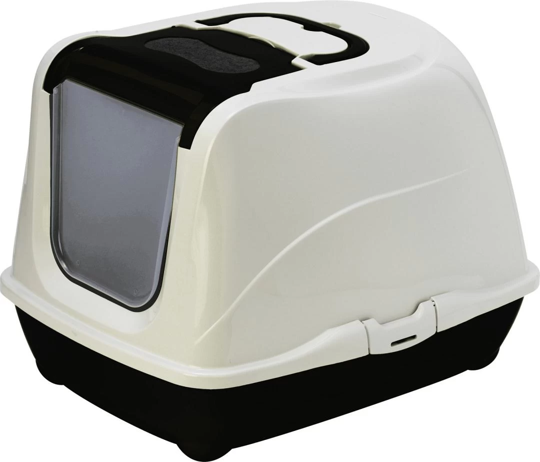 Moderna Kattenbak Flip Cat Zwart/wit 3 Moderna Kattenbak Flip Cat Zwart/wit