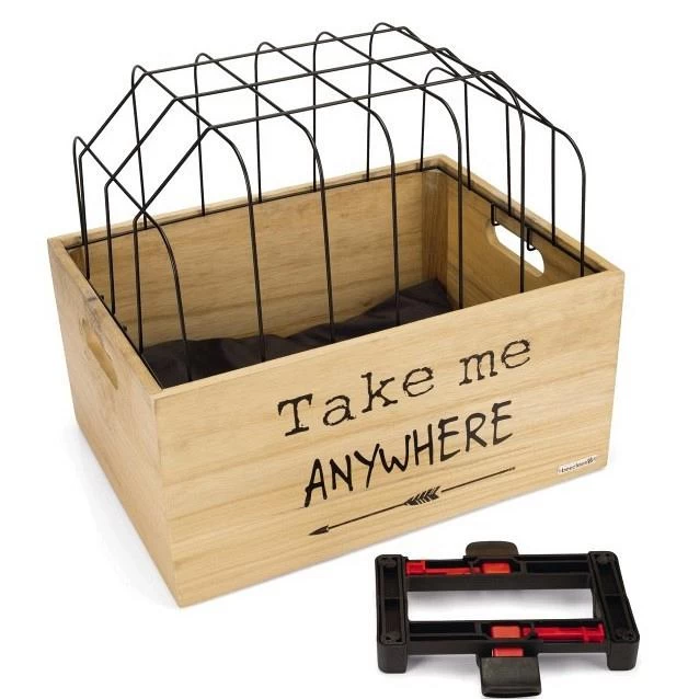 Beeztees Houten Fietsmand Journey Met Kap 3 Beeztees Houten Fietsmand Journey Met Kap