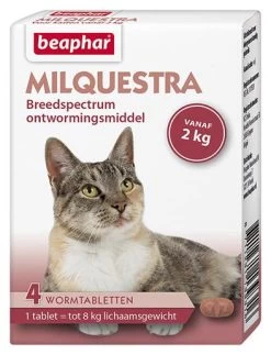 Beaphar Milquestra Wormtabletten Kat 4 Tabl.