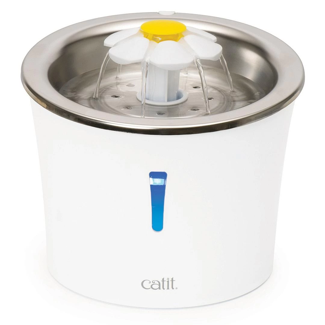 Catit 2.0 Flower Fountain Stainless Steel Top Wit 3 Ltr 3 Catit 2.0 Flower Fountain Stainless Steel Top Wit 3 Ltr