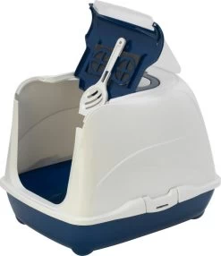Moderna Kattenbak Flip Cat Blue Berry -Huisdierbenodigdheden Bevordering 5412087007950 open