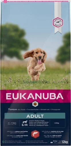 Eukanuba Hondenvoer Adult Small/Medium Salmon & Barley 12 Kg