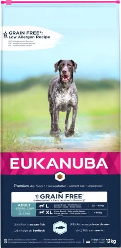 Eukanuba Hondenvoer Adult L/XL Grain Free Oceanfish 12 Kg