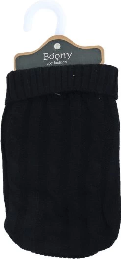 Boony Hondenkabeltrui Zwart 15 Boony Hondenkabeltrui Zwart -Huisdierbenodigdheden Bevordering 8712901083519