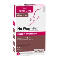 No Worm Pro Ontwormingstabletten Kat 4 St