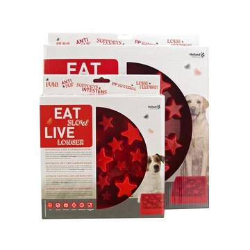 Eat Slow Live Longer Voerbak Star Red 4 Eat Slow Live Longer Voerbak Star Red - Afbeelding 2