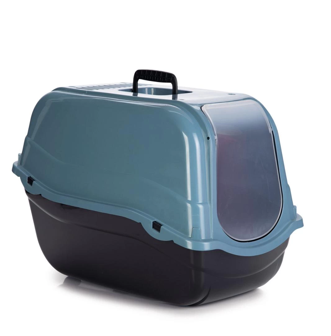 Beeztees Kattenbak Romeo Eco Blauw/zwart 3 Beeztees Kattenbak Romeo Eco Blauw/zwart